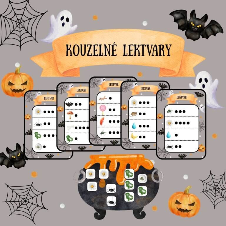 Kouzelné lektvary - - v PDF k vytisknutí – výukový materiál pro děti z e-shopu na téma čarodějnice, Halloween