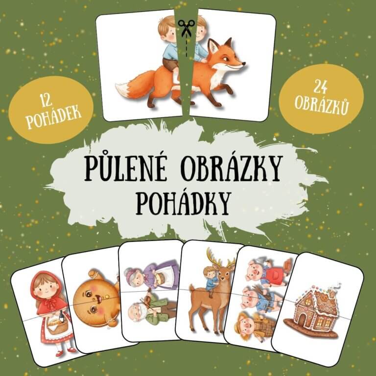 Pohádky - půlené obrázky