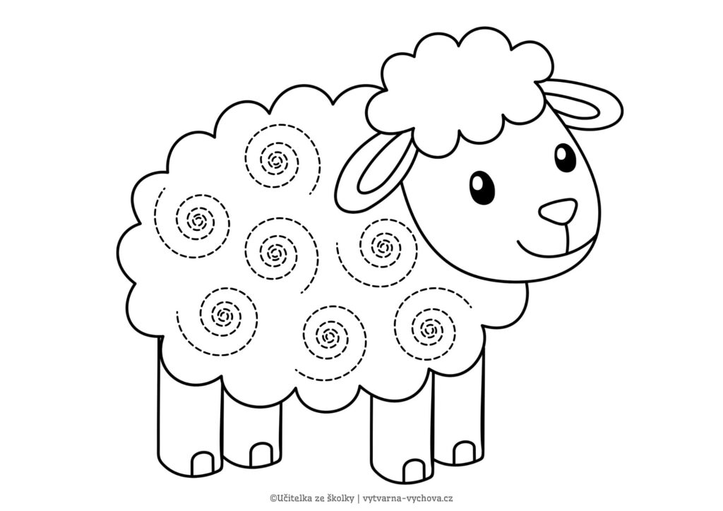 Grafomotorika: Kudrnatá ovečka (spirály)