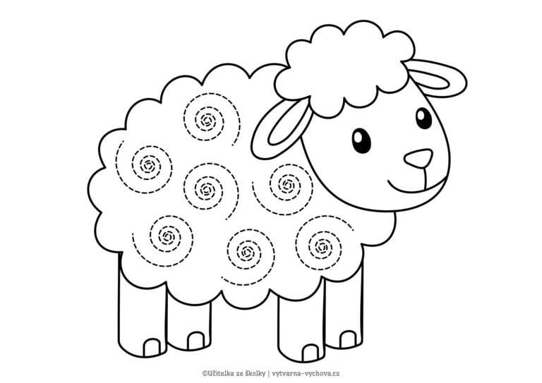 Grafomotorika: Kudrnatá ovečka (spirály)